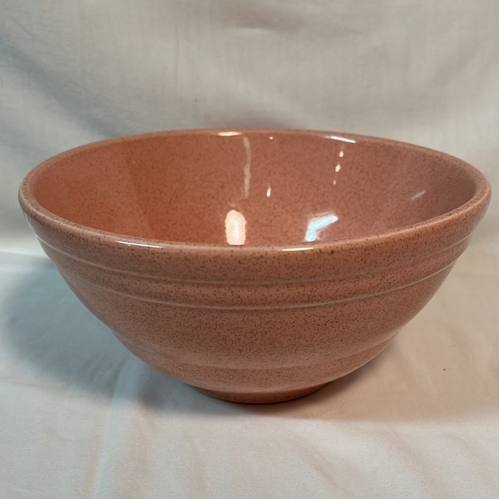 Vintage Pfaltzgraff Speckled Salmon Pink Mixing Bowl